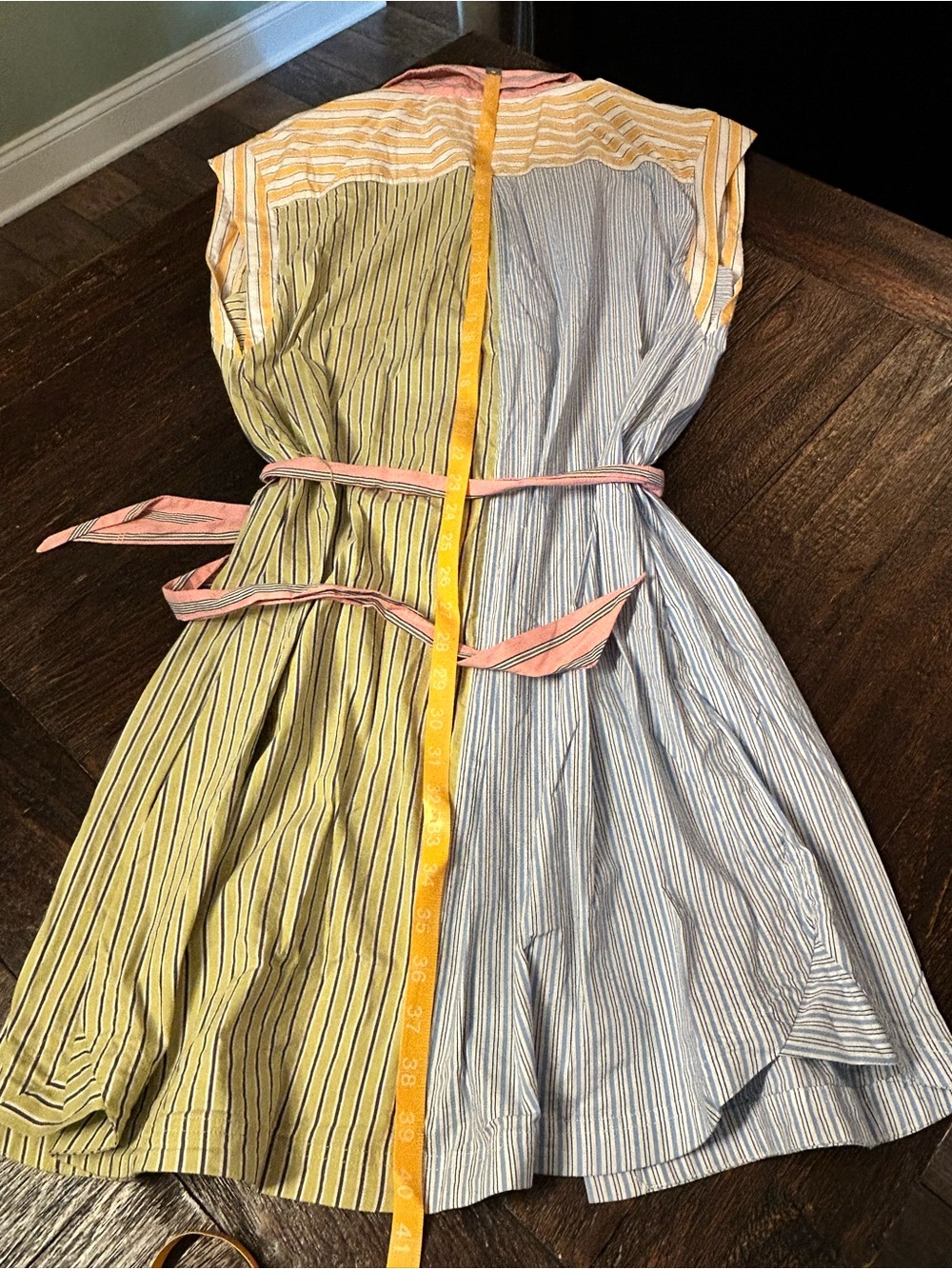 Maeve Anthropologie Toni Striped Tunic Shirt Dress Belted Pastel - Extra Large - Picture 7 of 8